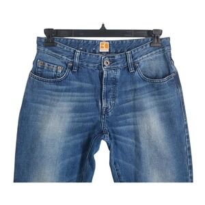 Hugo Boss Orange Blue Jeans Mens 32x30 Buttonfly Straight Leg (31x29)